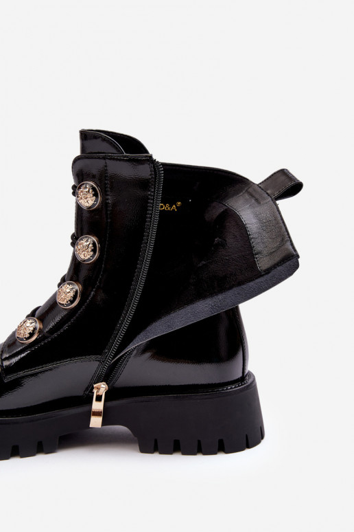 Feminino aquecimento Botas Com decoraçõesi Guzikami D&A MR870-51 cor preta