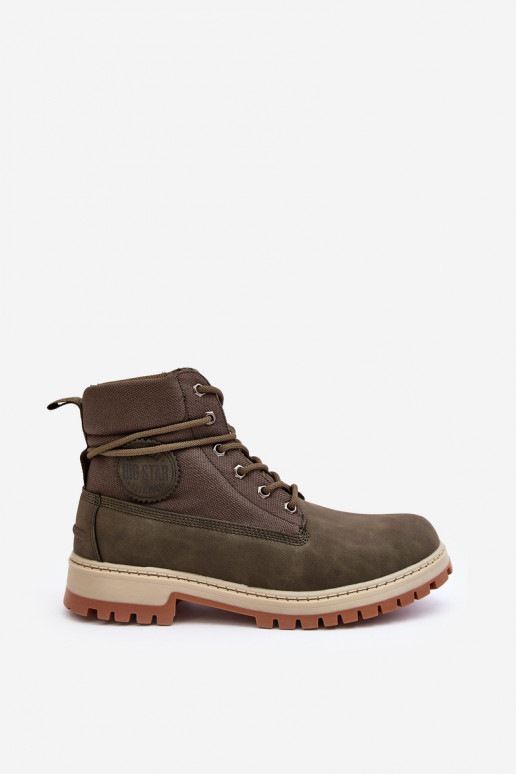 Tem que sercho Botas sapato Memory Foam cor cáqui Big Star KK174205 Tem que sercho Botas sapato Memory Foam cor cáqui Big Star KK174205