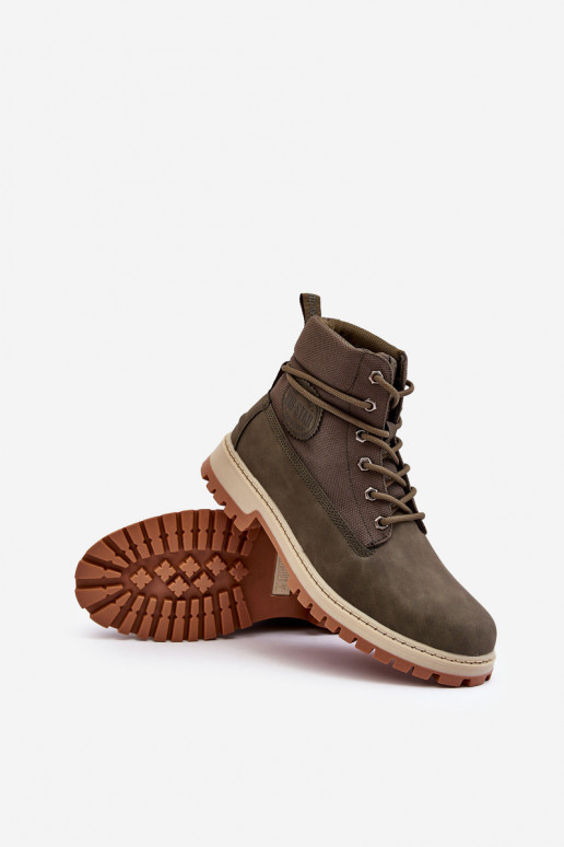 Tem que sercho Botas sapato Memory Foam cor cáqui Big Star KK174205 Tem que sercho Botas sapato Memory Foam cor cáqui Big Star KK174205