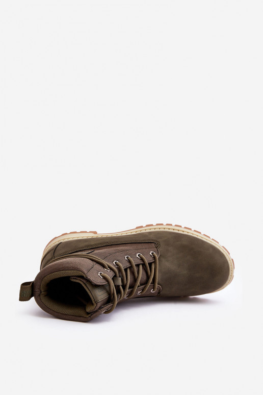 Tem que sercho Botas sapato Memory Foam cor cáqui Big Star KK174205 Tem que sercho Botas sapato Memory Foam cor cáqui Big Star KK174205