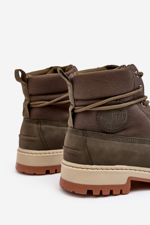 Tem que sercho Botas sapato Memory Foam cor cáqui Big Star KK174205 Tem que sercho Botas sapato Memory Foam cor cáqui Big Star KK174205