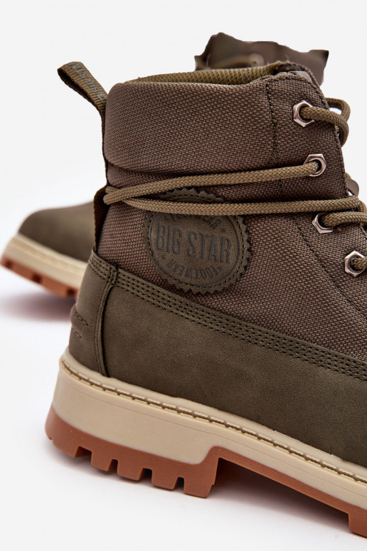 Tem que sercho Botas sapato Memory Foam cor cáqui Big Star KK174205 Tem que sercho Botas sapato Memory Foam cor cáqui Big Star KK174205