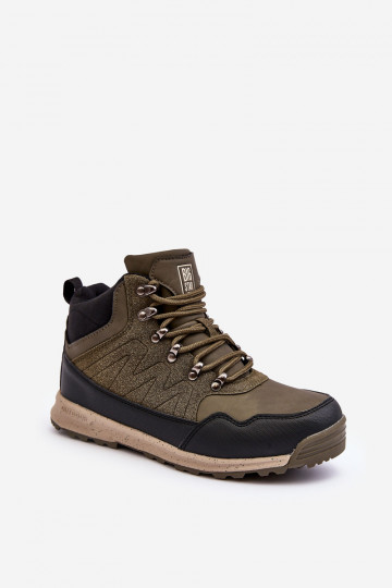 Botas de caminhada femininas forradas na cor caqui Big Star MM274480