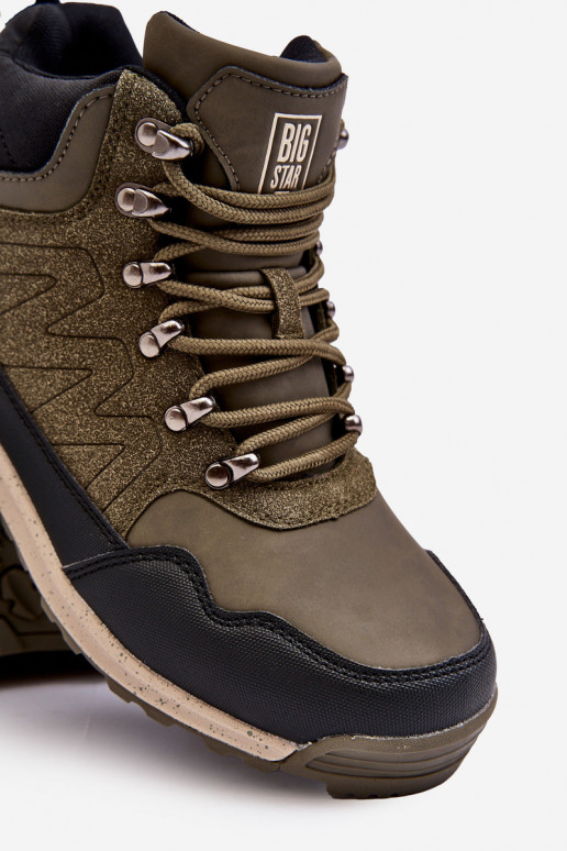 Feminino Botas de caminhada aquecidas cor cáqui Big Star MM274480