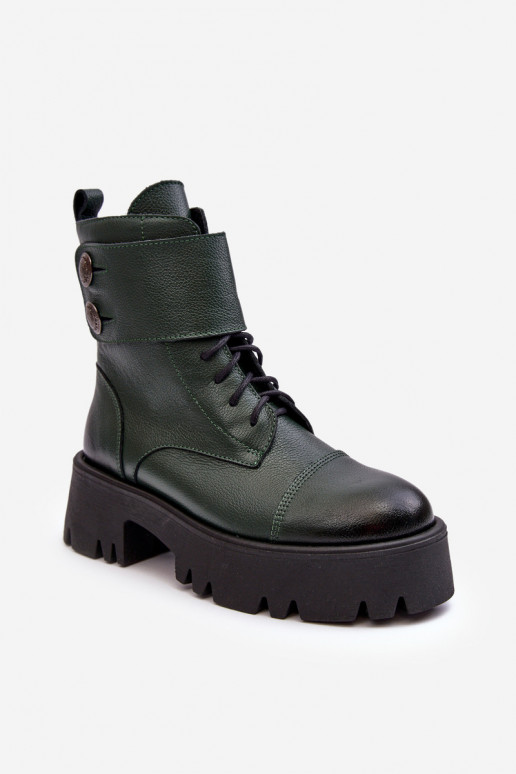 Pele Botas de montaria altas cor verde Lemar Anceria Pele Botas de montaria altas cor verde Lemar Anceria