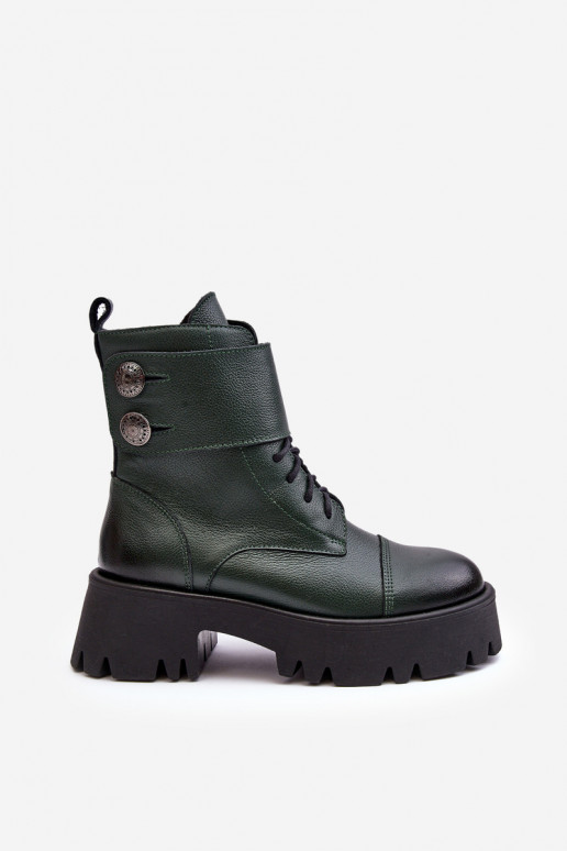 Pele Botas de montaria altas cor verde Lemar Anceria Pele Botas de montaria altas cor verde Lemar Anceria