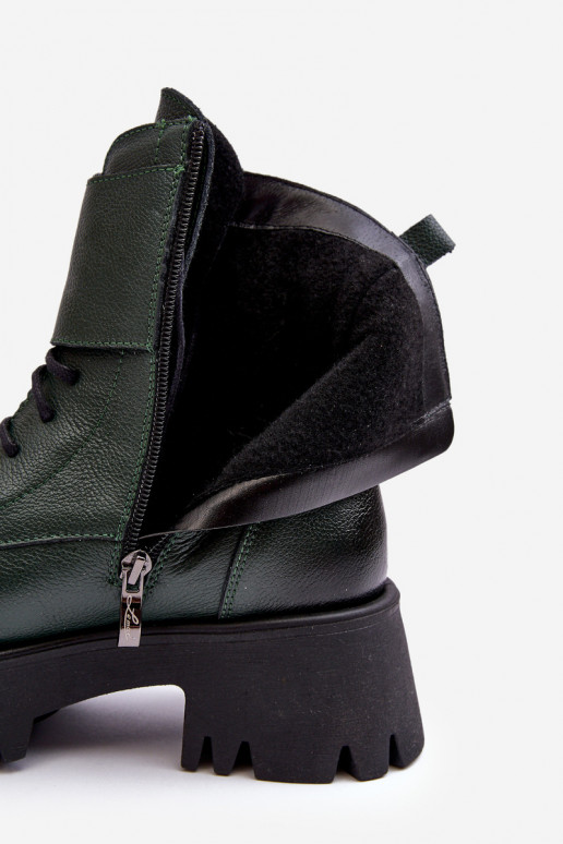 Pele Botas de montaria altas cor verde Lemar Anceria Pele Botas de montaria altas cor verde Lemar Anceria