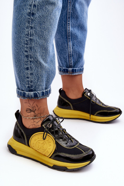 Feminino tênis Pele Tem que serciejka 06295-01 Preto e-cor amarela Feminino tênis Pele Tem que serciejka 06295-01 Preto e-cor amarela