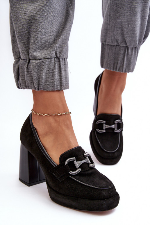 Pele Sapato Em um poste enorme Laura Messi 2706 cor preta Pele Sapato Em um poste enorme Laura Messi 2706 cor preta