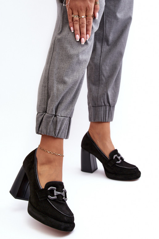 Pele Sapato Em um poste enorme Laura Messi 2706 cor preta Pele Sapato Em um poste enorme Laura Messi 2706 cor preta