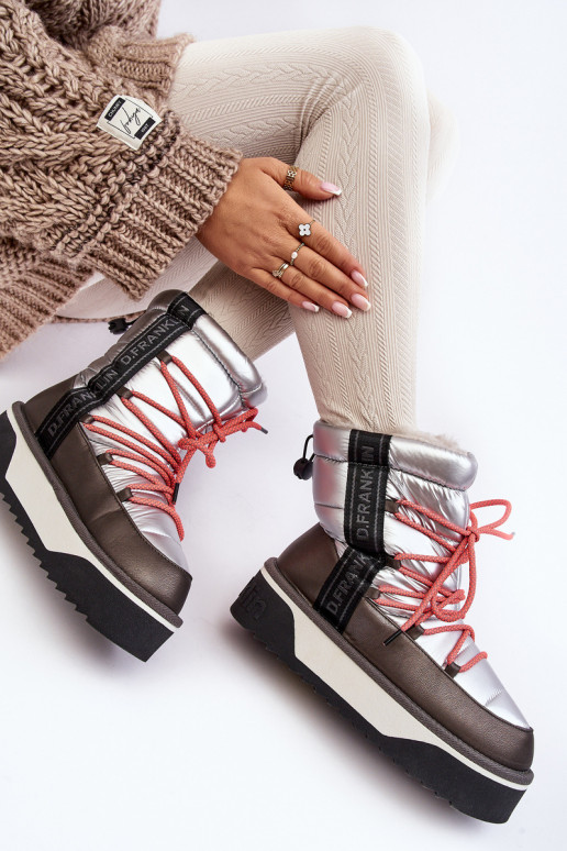 Botas de neve Feminino Em uma sola grossa Vegano D.Franklin DFSH371006 cor prata Botas de neve Feminino Em uma sola grossa Vegano D.Franklin DFSH371006 cor prata