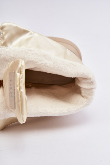 Botas femininas de neve com sola grossa e zíper GOE MM2N4079 na cor areia 2