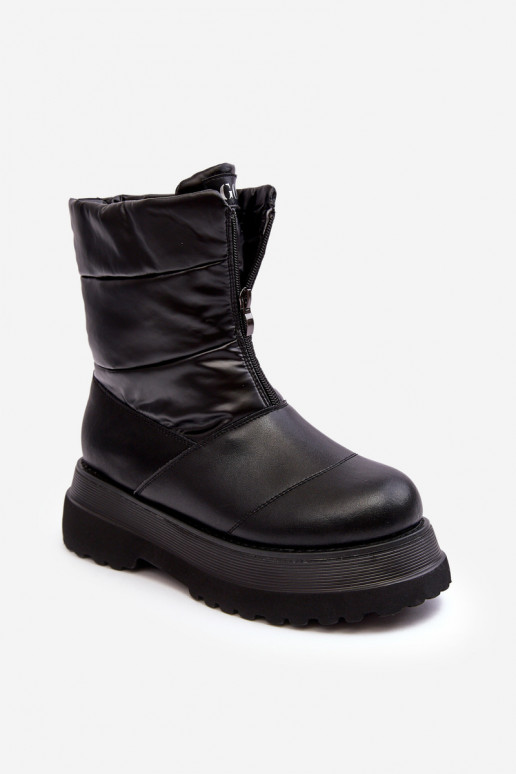 Botas de neve Feminino Em uma sola grossa com zíperes GOE MM2N4078 cor preta Botas de neve Feminino Em uma sola grossa com zíperes GOE MM2N4078 cor preta
