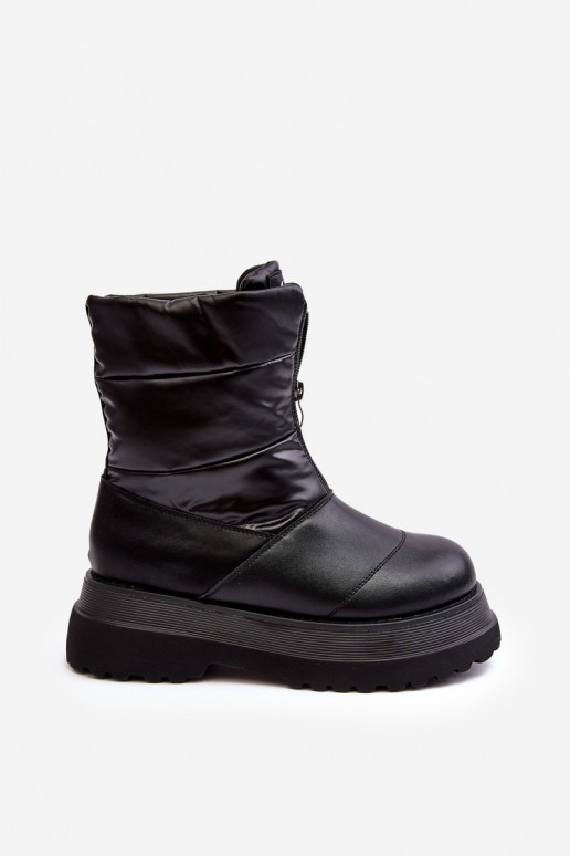 Botas de neve Feminino Em uma sola grossa com zíperes GOE MM2N4078 cor preta Botas de neve Feminino Em uma sola grossa com zíperes GOE MM2N4078 cor preta