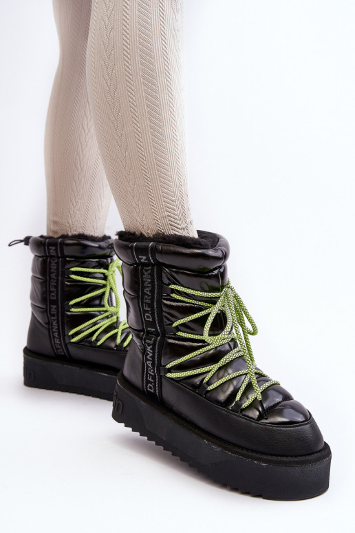 Botas de neve Feminino Em uma sola grossa Vegano D.Franklin DFSH371007 cor preta Botas de neve Feminino Em uma sola grossa Vegano D.Franklin DFSH371007 cor preta