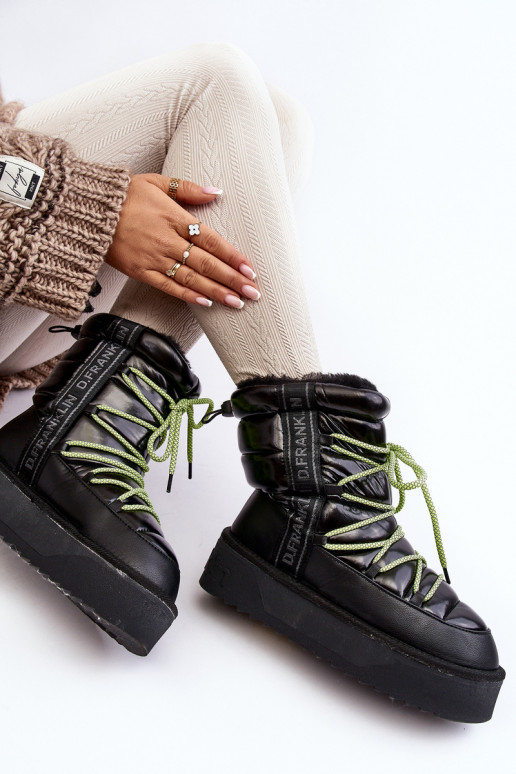 Botas de neve Feminino Em uma sola grossa Vegano D.Franklin DFSH371007 cor preta Botas de neve Feminino Em uma sola grossa Vegano D.Franklin DFSH371007 cor preta