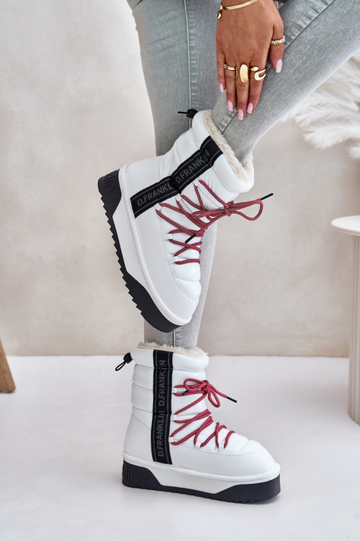 Botas de neve Feminino Em uma sola grossa Vegano D.Franklin DFSH371007 cor branca Botas de neve Feminino Em uma sola grossa Vegano D.Franklin DFSH371007 cor branca