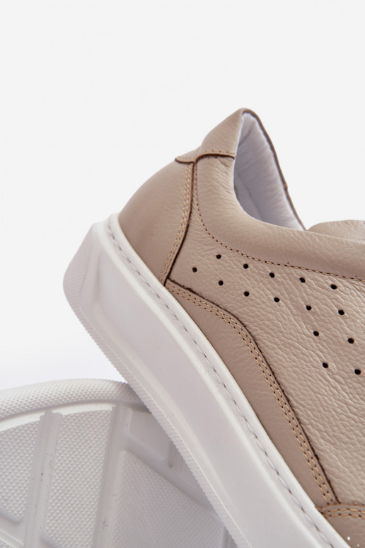 Tem que sercho tênis Pele Zazoo 1544 bege