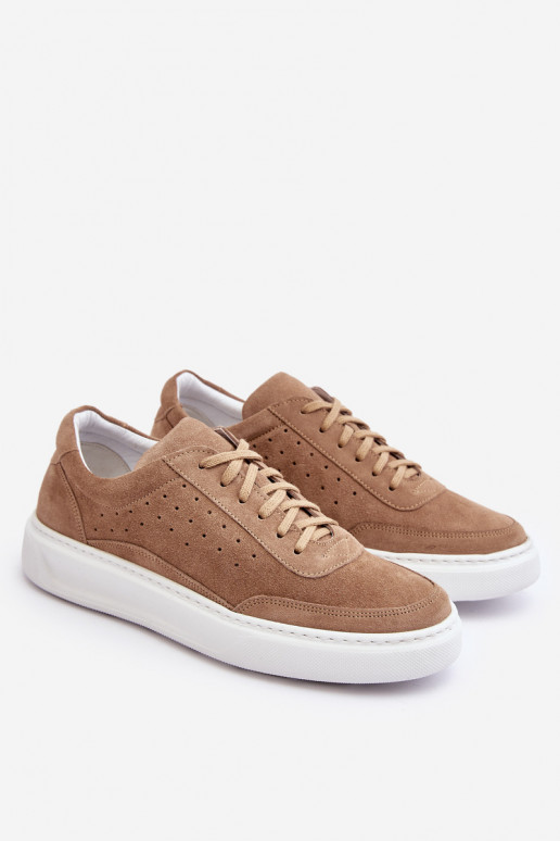 Tem que sercho tênis de camurça Zazoo 1544 bege Tem que sercho tênis de camurça Zazoo 1544 bege