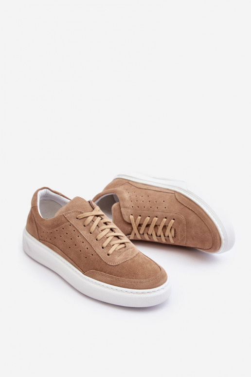 Tem que sercho tênis de camurça Zazoo 1544 bege Tem que sercho tênis de camurça Zazoo 1544 bege