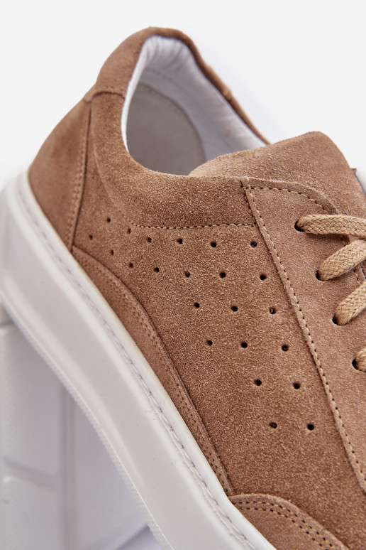 Tem que sercho tênis de camurça Zazoo 1544 bege Tem que sercho tênis de camurça Zazoo 1544 bege