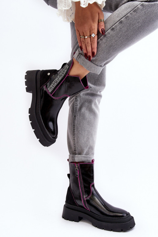 Pele Feminino Botas Tem que serciejka 06236-15 cor preta Pele Feminino Botas Tem que serciejka 06236-15 cor preta