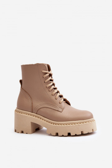 Zazoo 3413 Botas femininas botas de montaria altas Em saltos enormes bege 2