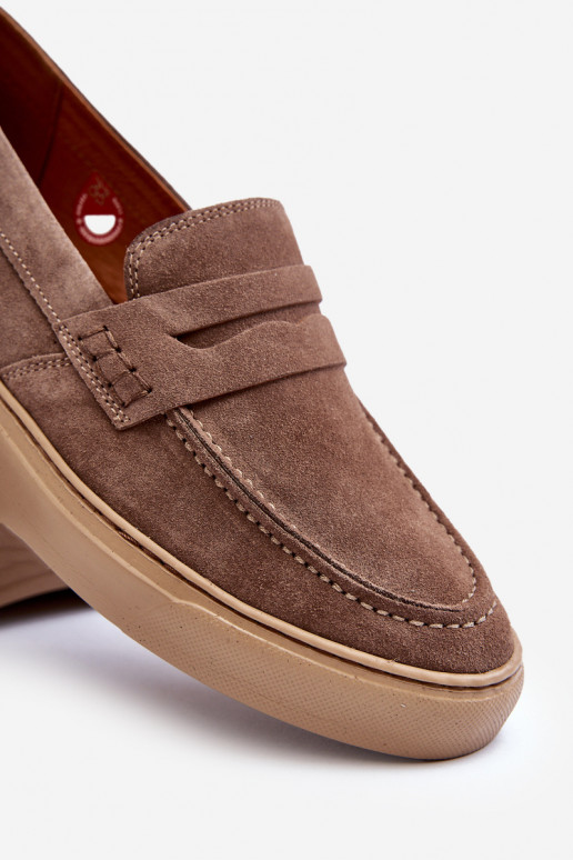 de camurça Sapatos masculinos Mocassins Zazoo 1574 bege de camurça Sapatos masculinos Mocassins Zazoo 1574 bege