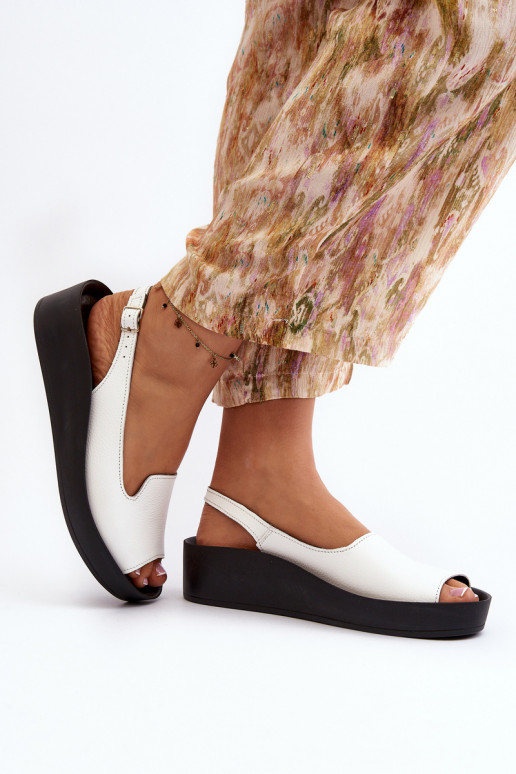 Zazoo 2893 Sandálias femininas Pele na Espessoj PodeszParaie cor branca Zazoo 2893 Sandálias femininas Pele na Espessoj PodeszParaie cor branca