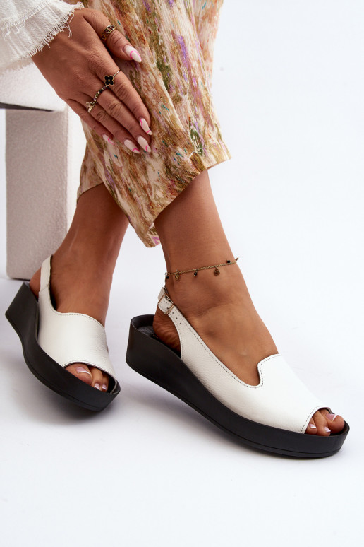 Zazoo 2893 Sandálias femininas Pele na Espessoj PodeszParaie cor branca Zazoo 2893 Sandálias femininas Pele na Espessoj PodeszParaie cor branca