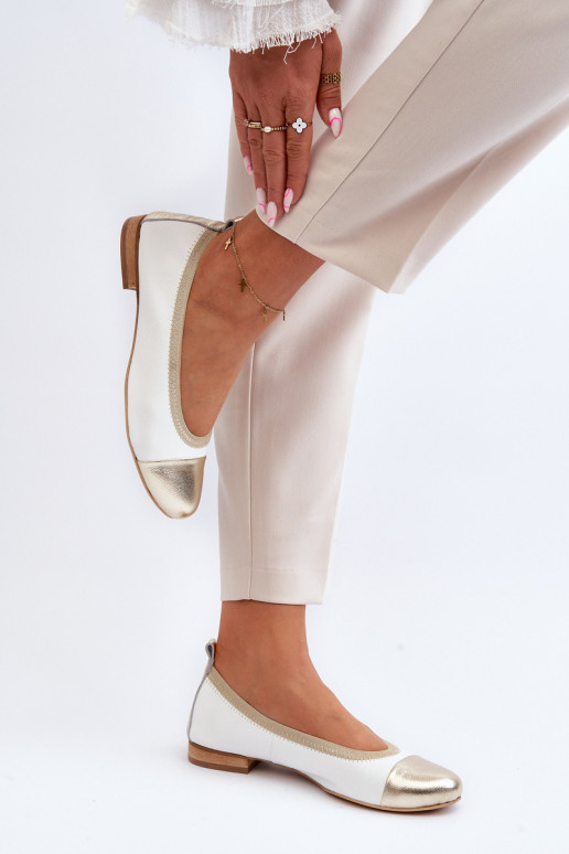 Zazoo 2890 Bailarinas Branco-cor dourada Zazoo 2890 Bailarinas Branco-cor dourada