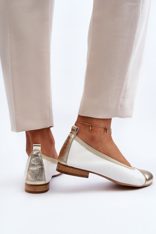 Zazoo 2890 Bailarinas Branco-cor dourada Zazoo 2890 Bailarinas Branco-cor dourada