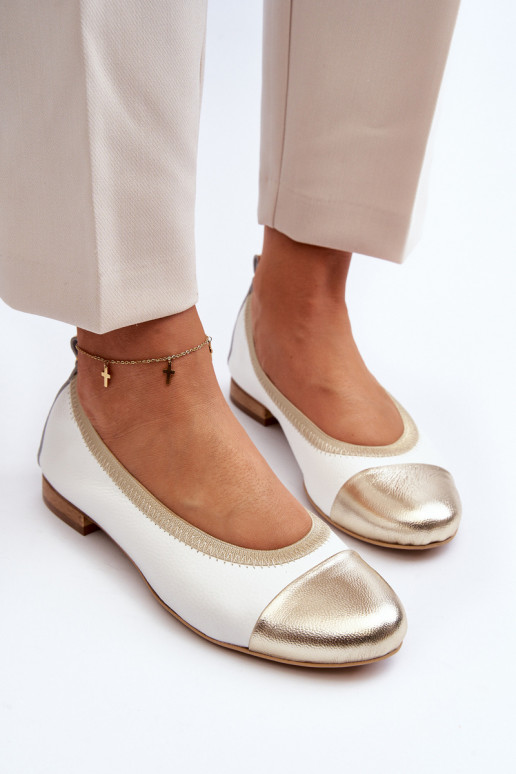 Zazoo 2890 Bailarinas Branco-cor dourada Zazoo 2890 Bailarinas Branco-cor dourada