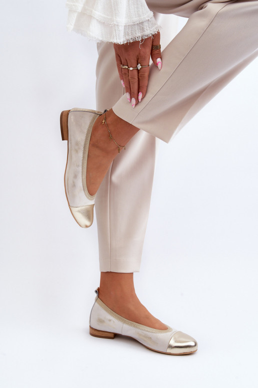 Zazoo 2890 Bailarinas cor dourada Limpo Zazoo 2890 Bailarinas cor dourada Limpo