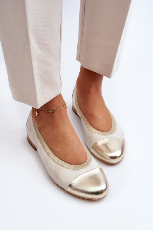 Zazoo 2890 Bailarinas cor dourada Limpo Zazoo 2890 Bailarinas cor dourada Limpo