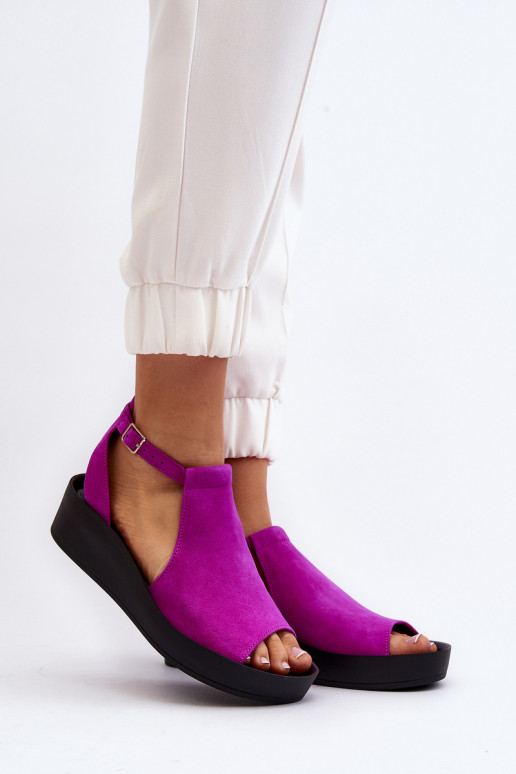 Zazoo 2914 Sandálias femininas de camurça cor rosa Zazoo 2914 Sandálias femininas de camurça cor rosa