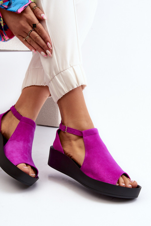 Zazoo 2914 Sandálias femininas de camurça cor rosa Zazoo 2914 Sandálias femininas de camurça cor rosa