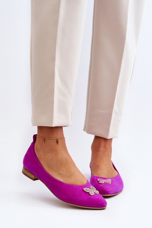 Zazoo 2887 Sapatilhas de camurça Com decorações Borboletasm cor rosa Zazoo 2887 Sapatilhas de camurça Com decorações Borboletasm cor rosa