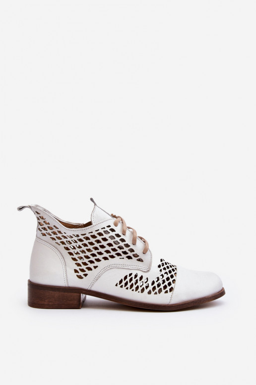 Zazoo 2704 Pele Botas a céu aberto cor branca Zazoo 2704 Pele Botas a céu aberto cor branca