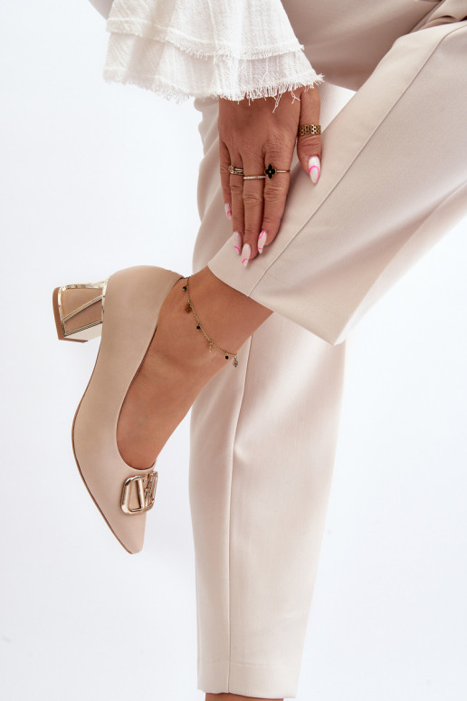 Estilo elegante Sapato com enfeites Laura Messi 2740 bege Estilo elegante Sapato com enfeites Laura Messi 2740 bege