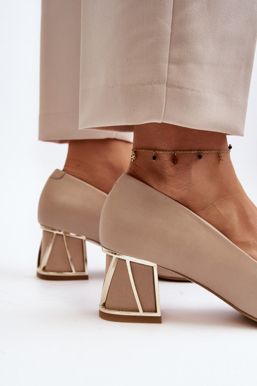 Estilo elegante Sapato com enfeites Laura Messi 2740 bege Estilo elegante Sapato com enfeites Laura Messi 2740 bege