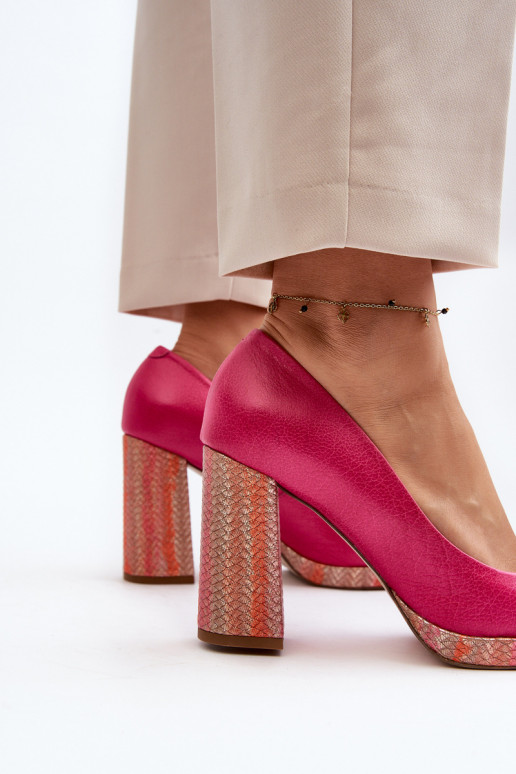 Sapato com salto Laura Messi 2746 cor rosa