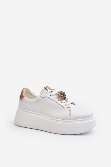 Feminino Pele À modalo de tênis CheBello 4411 cor branca