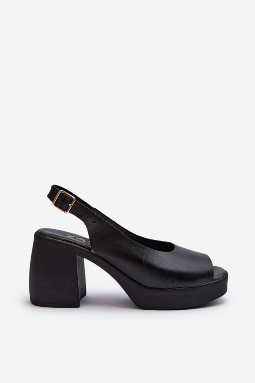 Zazoo 40376 Sandálias femininas Em saltos enormes cor preta Zazoo 40376 Sandálias femininas Em saltos enormes cor preta