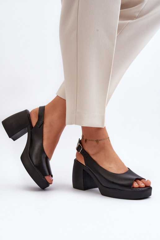 Zazoo 40376 Sandálias femininas Em saltos enormes cor preta Zazoo 40376 Sandálias femininas Em saltos enormes cor preta