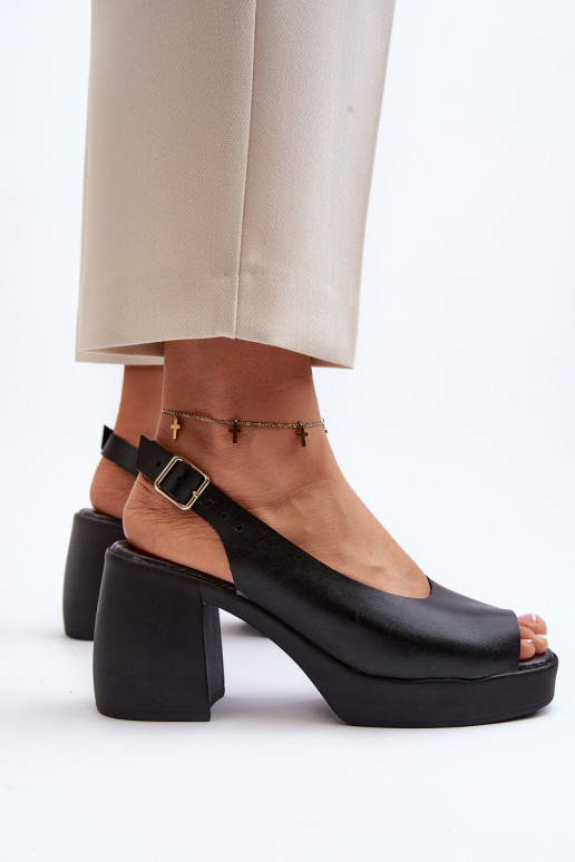 Zazoo 40376 Sandálias femininas Em saltos enormes cor preta Zazoo 40376 Sandálias femininas Em saltos enormes cor preta