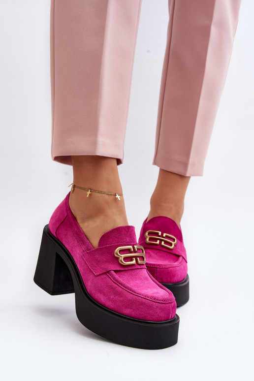 Zazoo 20170 sapato de camurça Feminino com salto cor rosa Zazoo 20170 sapato de camurça Feminino com salto cor rosa