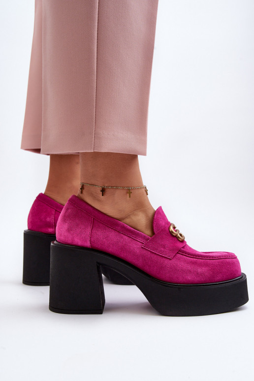 Zazoo 20170 sapato de camurça Feminino com salto cor rosa Zazoo 20170 sapato de camurça Feminino com salto cor rosa