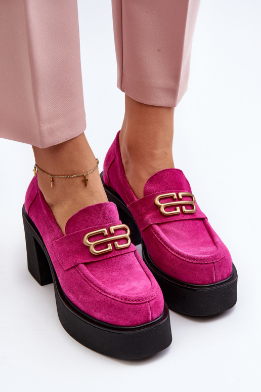 Zazoo 20170 sapato de camurça Feminino com salto cor rosa Zazoo 20170 sapato de camurça Feminino com salto cor rosa