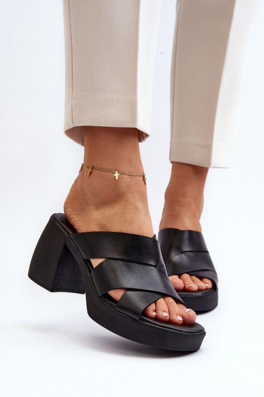 Zazoo 40373 Chinelos de couro Klocke cor preta Zazoo 40373 Chinelos de couro Klocke cor preta